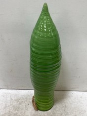 2 X STONE THE CROWS MEDIUM WALL STEM VASE - GREEN - TOTAL RRP £60