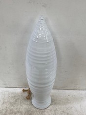 1 X STONE THE CROWS MEDIUM WALL STEM VASE - WHITE - HEIGHT 61CMS - TOTAL RRP £60