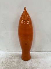 1 X STONE THE CROWS MEDIUM WALL STEM VASE - ORANGE - TOTAL RRP £60