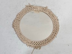 12 X STONE THE CROWS LARGE CLASSIC MACRAME MIRROR - - TOTAL RRP £840