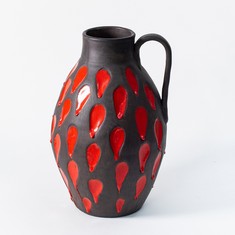 6 X STONE THE CROWS LARGE PITCHER - RED - (H) 41 X (W) 25 X (D) 25 CM - TOTAL RRP £480