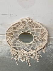 8 X STONE THE CROWS SMALL CRISS CROSS MACRAME MIRROR - - TOTAL RRP £384