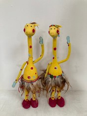 12 X STONE THE CROWS LARGE PAIR OF DANCING GIRAFFES - TOTAL RRP £456