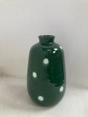 8 X STONE THE CROWS MEDIUM SLIM VASE - PINE / SPOTS - HEIGHT 27CMS - TOTAL RRP £192