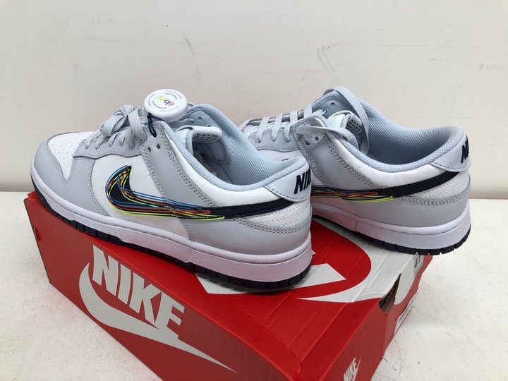 John Pye Auctions - PAIR OF NIKE LOW DUNKS - WHITE/BLACKENED BLUE-VOLT - SIZE UK10 - RRP: Â£190 