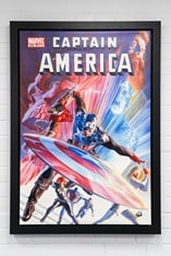 2009 Captain America #600, Medium: Boxed Canvas, Image Size: 44" x 30", signed by Stan Lee Print No. 51 of 95