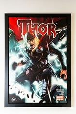 2008 Thor #8, Medium: Boxed Canvas, Image Size: 44" x 30", signed by Stan Lee Print No. 81 of 95