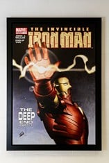 2004 The Invincible Iron Man #81 - The Deep End Part 3, Medium: Boxed Canvas, Image Size 44" x 30", signed by Stan Lee Print No. 16 of 95