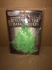 QUANTITY OF ITEMS TO INCLUDE 20 GLOW IN THE DARK SPIDERS RRP £267: LOCATION - A RACK