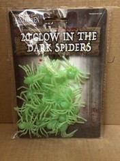 QUANTITY OF ITEMS TO INCLUDE 20 GLOW IN THE DARK SPIDERS RRP £136: LOCATION - A RACK