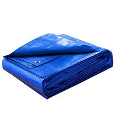 QUANTITY OF ASSORTED ITEMS TO INCLUDE STARTING TARP COVER WATERPROOF,100G/M²EXTRA HEAVY DUTY POLY TARPS COVER SUITABLE FOR REINFORCED EDGES OF ROOFS, CAMPING, PATIOS, SWIMMING POOLS, BOATS , BLUE, 2M