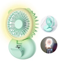 QUANTITY OF ITEMS TO INCLUDE  SNOWPEA PORTABLE HANDHELD FAN, MINI PERSONAL HAND FAN WITH LED LIGHT, 2000MAH BATTERY OPERATED MAKEUP FAN FOR WOMEN GIRLS OUTDOOR OFFICE TRAVEL - GREEN - TOTAL RRP £291: