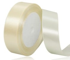 QUANTITY OF ITEMS TO INCLUDE  BEIGE SATIN RIBBON 25MM, 23 METERS SOLID COLORS FABRIC RIBBON FOR CRAFTING, GIFT WRAPPING, BALLOONS, DIY SEWING PROJECT, HAIR BOWS AND CAKE DECORATION - TOTAL RRP £166: