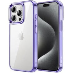 QUANTITY OF ITEMS TO INCLUDE  JETECH CASE FOR IPHONE 15 PRO MAX 6.7-INCH, NON-YELLOWING SHOCKPROOF PHONE BUMPER COVER, ANTI-SCRATCH CLEAR BACK , LIGHT PURPLE  - TOTAL RRP £670: LOCATION - A RACK