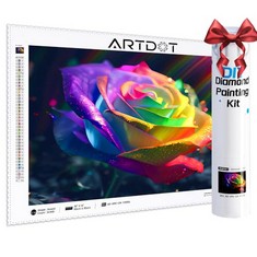 24 X ARTDOT 5D DIAMOND ART KITS FOR ADULTS, LICENSED FULL DRILL DIAMOND ART KITS FOR HOME WALL DECOR, GIFTS FOR WOMEN MUM GIRL, ROSE,25X35CM  - TOTAL RRP £120: LOCATION - A RACK