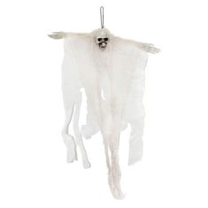 22 X ROBELLI SKELETON/GHOST/GHOUL HANGING HALLOWEEN DECORATION , 1, WHITE  - TOTAL RRP £110: LOCATION - A RACK