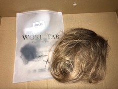 QUANTITY OF ASSORTED ITEMS TO INCLUDE WOKESTAR BOB WIG WITH FRINGE SHORT BROWN COLOR WIGS FOR WOMEN, BOB STYLE SYNTHETIC HEAT RESISTANT BOB WIGS RRP £320:: LOCATION - B RACK