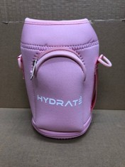 46 X HYDRATE PINK CARRIER SLEEVE ACCESSORY FOR STAINLESS STEEL XL JUG 1.3 LITRE - WITH CARRYING STRAP AND PHONE POUCH - PROTECTIVE AND INSULATING NEOPRENE COVER FOR YOUR WATER BOTTLE - TOTAL RRP £391