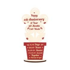 27 X 50TH ANNIVERSARIES GIFT FOR COUPLE, PERSONALISED WEDDING GIFT, WOODEN ANNIVERSARIES GIFT, HAPPY ANNIVERSARIES GIFT, 50TH WEDDING ANNIVERSARIES GIFT, WEDDING ANNIVERSARIES GIFT FOR WIFE HUSBAND F