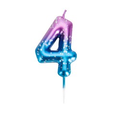 49 X BIRTHDAY CANDLES PINK TO BLUE GRADIENT COLOR HAPPY BIRTHDAY NUMBER GLITTER CANDLE, WAX CAKE TOPPER DECORATION FOR KIDS ADULTS PARTY SUPPLIES ANNIVERSARY, NUMERAL 3 - TOTAL RRP £190: LOCATION - B