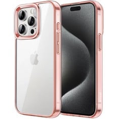 QUANTITY OF ITEMS TO INCLUDE  JETECH CASE FOR IPHONE 15 PRO MAX 6.7-INCH, NON-YELLOWING SHOCKPROOF PHONE BUMPER COVER, ANTI-SCRATCH CLEAR BACK , ROSE GOLD  - TOTAL RRP £336: LOCATION - B RACK