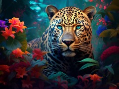 18 X REOFREY DIAMOND PAINTING ACCESSORIES LEOPARD DIY DIAMOND ART KITS, ANIMAL 5D DIAMOND PAINTING KITS FOR ADULTS CROSS STITCH, FULL DRILL ROUND CRYSTAL EMBROIDERY FOR CRAFT HOME WALL DECOR 30X40CM