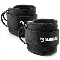 25 X DMOOSE ANKLE STRAP FOR CABLE MACHINE - ONE SIZE FIT WITH PREMIUM PADDING, WORKOUT KICKBACK ANKLE CUFFS, ANKLE BANDS FOR WORKING OUT, BOOTY WORKOUTS, LEG EXTENSION, HIP ABDUCTORS & LOWER BODY EXE