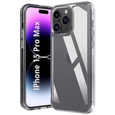 49 X NATBOK CASE FOR IPHONE 15 PRO MAX PHONE CASE,SHOCKPROOF SOFT TPU BUMPER AND HARD PC BACK CASE,NON-YELLOWING, ANTI-SCRATCH,DROP PROTECTION, SLIM FIT COVER CASE FOR IPHONE 15 PRO MAX,CLEAR - TOTAL