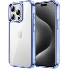 QUANTITY OF ITEMS TO INCLUDE  JETECH CASE FOR IPHONE 15 PRO MAX 6.7-INCH, NON-YELLOWING SHOCKPROOF PHONE BUMPER COVER, ANTI-SCRATCH CLEAR BACK , DARK BLUE  - TOTAL RRP £338: LOCATION - B RACK