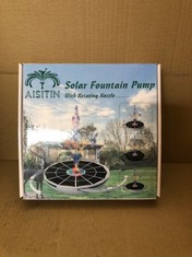 QUANTITY OF ASSORTED ITEMS TO INCLUDE SOLAR FOUNTAIN PUMP RRP £353: LOCATION - C RACK