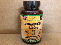 QUANTITY OF ASHWAGANDHA FOOD SUPPLEMENTS RRP £262 BBE SEPT 2025: LOCATION - C RACK