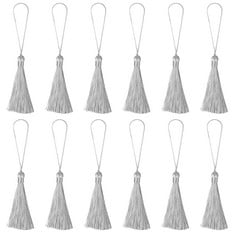 QUANTITY OF ASSORTED ITEMS TO INCLUDE SOURCING MAP BOOKMARK TASSELS - 12PCS 6.5" SILKY SOFT MINI TASSEL WITH LOOPS FOR KEYCHAIN GRADUATION HANDMADE DIY CRAFT ACCESSORY, GREY: LOCATION - TABLES