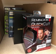 QUANTITY OF HEALTH & BEAUTY ITEMS TO INCLUDE REMINGTON QUICK CUT HAIR CLIPPERS (CORDLESS, 40-MINUTE USAGE, QUICK CHARGE, CURVE CUT BLADE TECHNOLOGY, CLEANER MORE EVEN CUT, GRADING, TAPERING & TRIMMIN