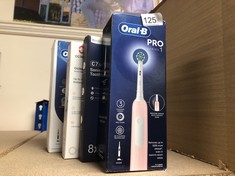 QUANTITY OF HEALTH & BEAUTY ITEMS TO INCLUDE ORAL-B PRO 1 ELECTRIC TOOTHBRUSH FOR ADULTS WITH 3D CLEANING, 1 TOOTHBRUSH HEAD, GUM PRESSURE CONTROL, 2 PIN UK PLUG, PINK: LOCATION - A