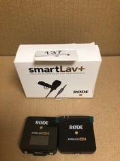 QUANTITY OF TV & AUDIO ITEMS TO INCLUDE RØDE SMARTLAV+ SMARTPHONE LAVALIER MICROPHONE WITH TRRS CONNECTOR FOR BROADCAST, FILMMAKING, CONTENT CREATION, LOCATION AND STUDIO VOICE RECORDING: LOCATION -