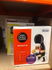 QUANTITY OF KITCHEN & APPLIANCES ITEMS TO INCLUDE - X DELONGHI NESCAFÉ DOLCE GUSTO PICCOLO XS POD CAPSULE COFFEE MACHINE, ESPRESSO, CAPPUCCINO AND MORE, EDG210.B, 0.8 LITERS, BLACK & RED: LOCATION -