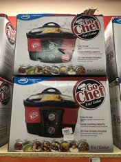 2 X GO CHEF MULTI COOKER - 5L 8 IN 1 ELECTRIC SLOW COOKER POT, ROAST, SLOW COOK, STEAM, POACH, FRY, BOIL, BAKE AND FONDUE - EASY TO USE, NON STICK - GREAT RICE COOKER AND DEEP FAT FRYER: LOCATION - A