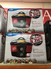 2 X GO CHEF MULTI COOKER - 5L 8 IN 1 ELECTRIC SLOW COOKER POT, ROAST, SLOW COOK, STEAM, POACH, FRY, BOIL, BAKE AND FONDUE - EASY TO USE, NON STICK - GREAT RICE COOKER AND DEEP FAT FRYER: LOCATION - A