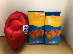 QUANTITY OF SPORTS & EXERCISE ITEMS TO INCLUDE MITRE OFFICIAL ENGLAND FOOTBALL, RED/WHITE, 5: LOCATION - A