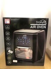 12L AIR FRYER OVEN - 4 IN 1 ROTISSERIE AIR FRYER TO COOK, FRY, ROAST, BAKE AND DEHYDRATE, NO OIL FRY, LARGE TOUCHSCREEN, 10 PRE SET MODES, REHEAT MODE - 2 AIR FLOW RACKS, CAGE AND DRIP TRAY.: LOCATIO