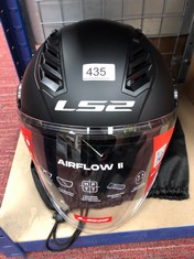 LS2 AIRFLOW II MOTORCYCLE HELMET 61-62CM: LOCATION - BLUE RACK