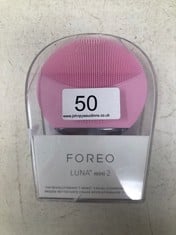 FOREO FACIAL CLEANSING MASSAGER, WATERPROOF, RECHARGEABLE, PINK.: LOCATION - A