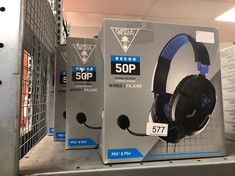 4 X TURTLE BEACH RECON 50P GAMING HEADSET FOR PS5, PS4, XBOX SERIES X|S, XBOX ONE, NINTENDO SWITCH, & PC.: LOCATION - F