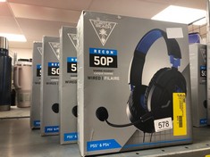 4 X TURTLE BEACH RECON 50P GAMING HEADSET FOR PS5, PS4, XBOX SERIES X|S, XBOX ONE, NINTENDO SWITCH, & PC.: LOCATION - F