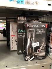 QUANTITY OF HEALTH & BEAUTY ITEMS TO INCLUDE REMINGTON BARBA BEARD TRIMMER (ADVANCED CERAMIC BLADES, POP-UP DETAIL TRIMMER, ADJUSTABLE ZOOM WHEEL, 9 LENGTH SETTINGS, COMB ATTACHMENT, CORD OR CORDLESS