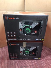 2 X BLACKWEB POWER HOUSE BLUETOOTH CD SPEAKER: LOCATION - G