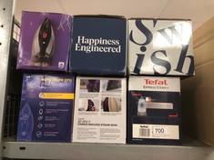 QUANTITY OF KITCHEN & APPLIANCES ITEMS TO INCLUDE TEFAL STEAM IRON, EXPRESS STEAM, 2600 WATTS, BLUE AND GREY, FV2882, 0.27L: LOCATION - H