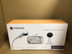 MOTOROLA NURSERY VM65X CONNECT - HALO VIDEO BABY MONITOR WITH CRIB HOLDER - 5 INCH PARENT UNIT AND WIFI APP - FLEXIBLE MAGNETIC CAMERA MOUNT, WHITE.: LOCATION - H