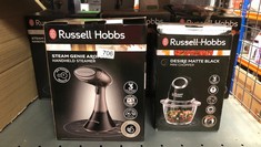 QUANTITY OF KITCHEN & APPLIANCES ITEMS TO INCLUDE RUSSELL HOBBS STEAM GENIE HANDHELD CLOTHES STEAMER, NO IRONING BOARD NEEDED, READY TO USE IN 45S, POWER INDICATOR, AUTO-OFF, 200ML REMOVABLE WATER TA