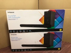 2 X POLAROID SOUND BAR WITH SUBWOOFER: LOCATION - J